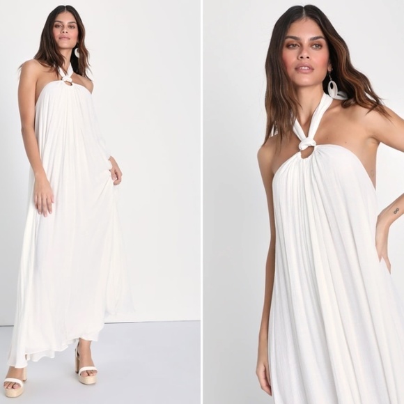 LULU's Casual Romantic Boho Flowy Bohemian Resort Vacation Maxi NWOT - Picture 3 of 3